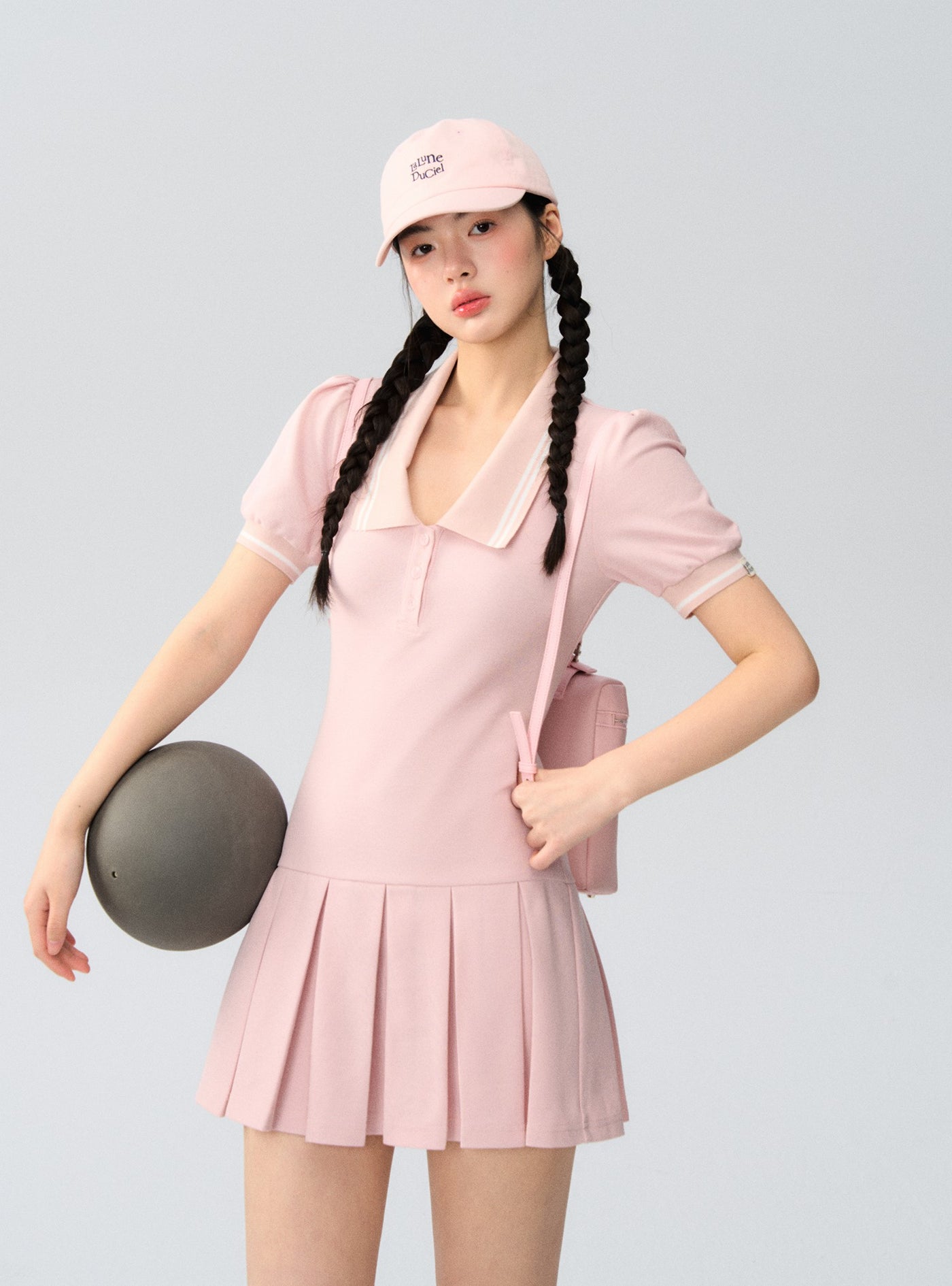Puff Sleeve I-shaped Dress LAL0176