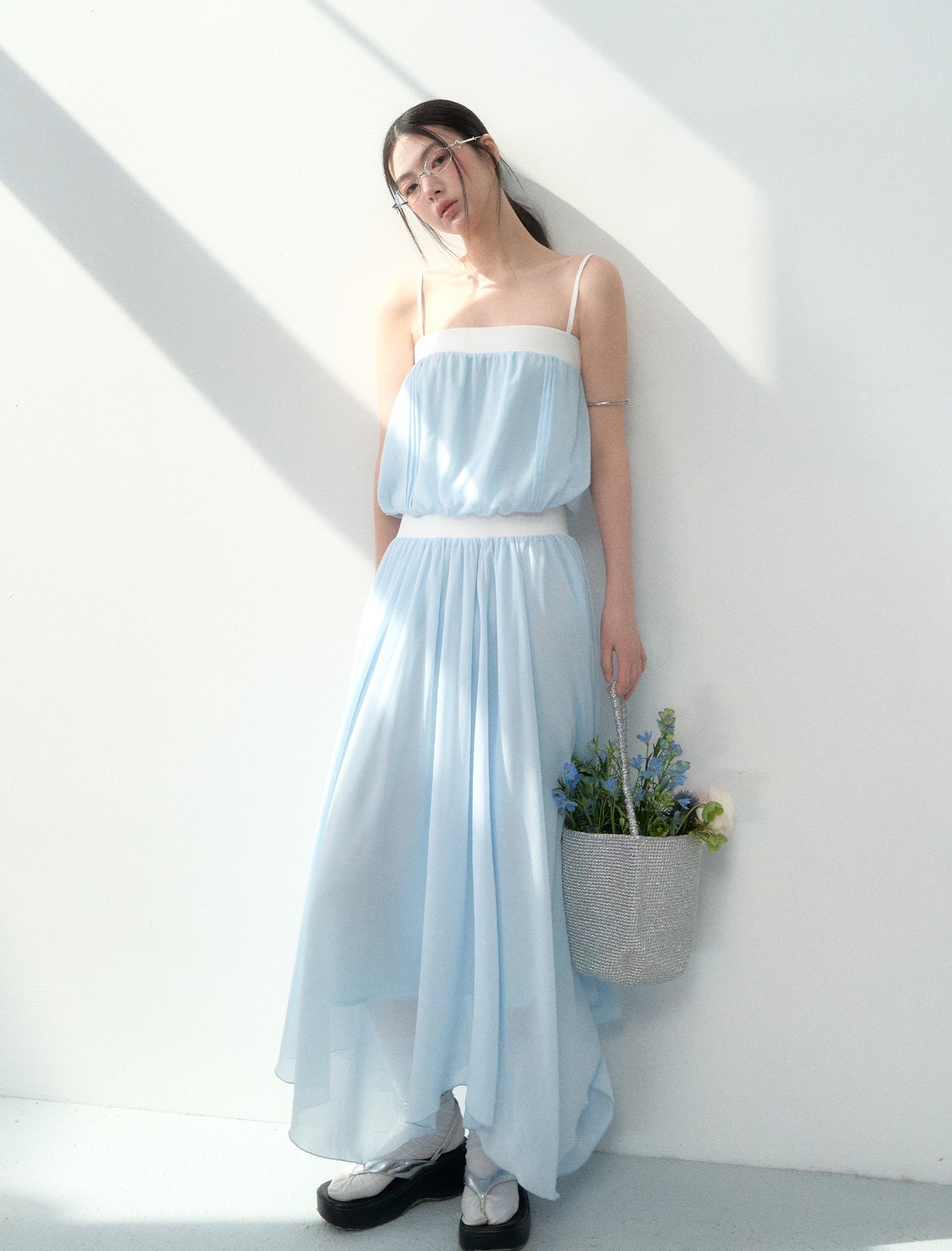 Pleated Camisole/Irregular Skirt LAL0182
