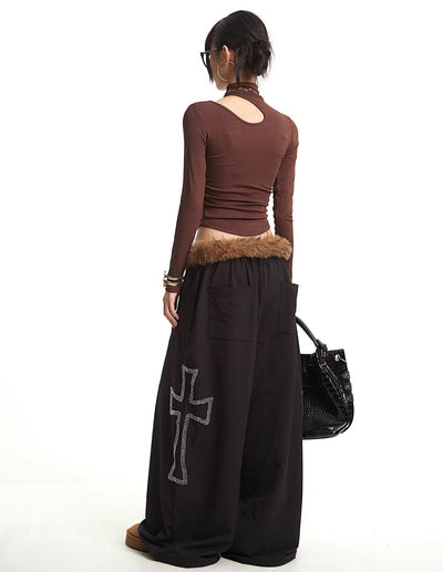 Slim Irregular Cut Long Sleeves T-Shirt UNC0311