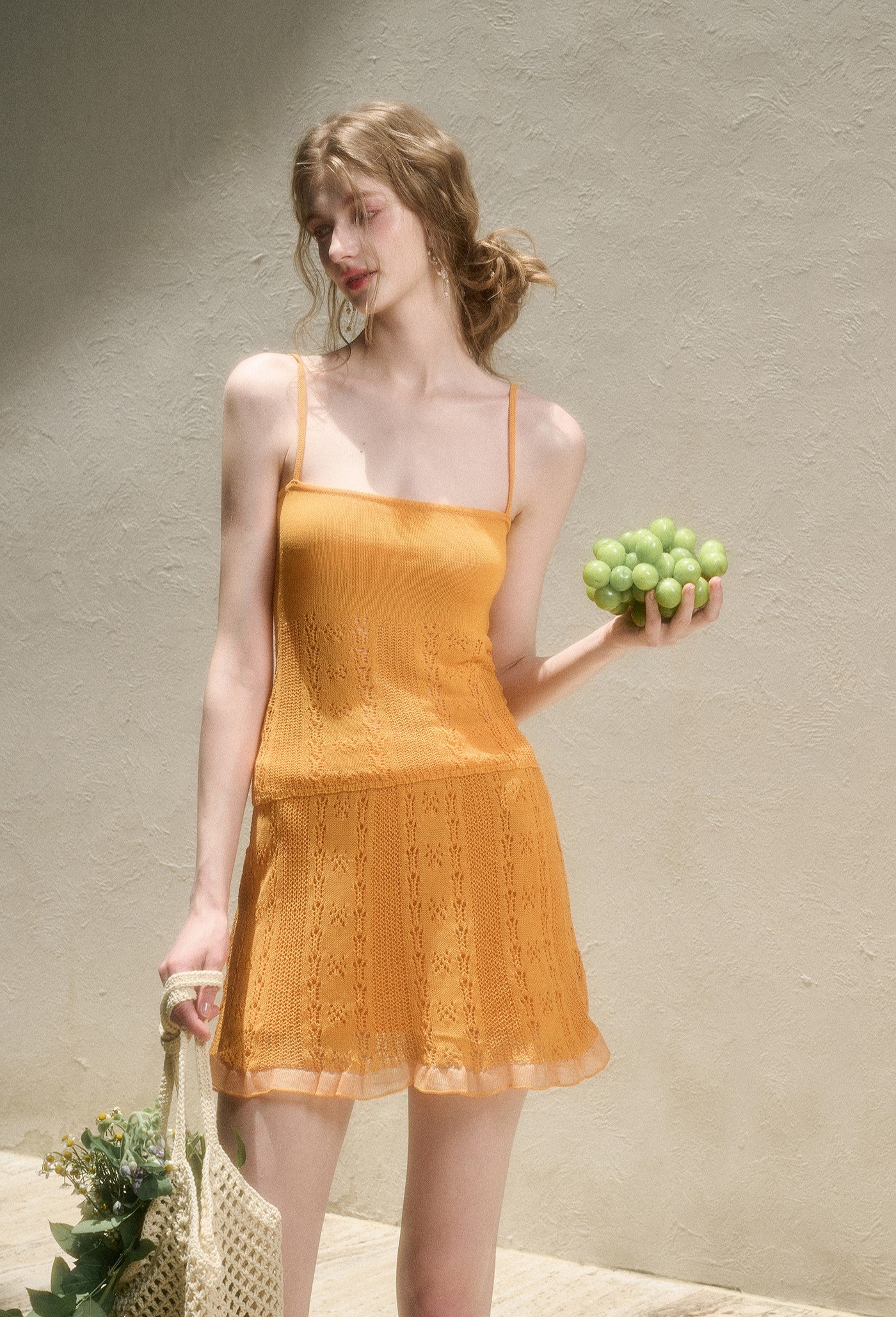 Knitted Lace Camisole/Cardigan/Skirt GRO0165
