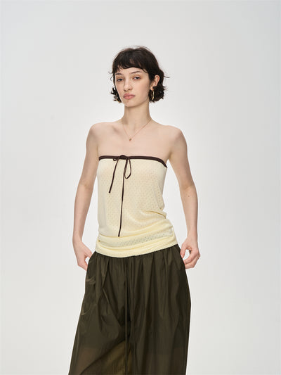 Drape Hem Mesh Camisole CUR0230