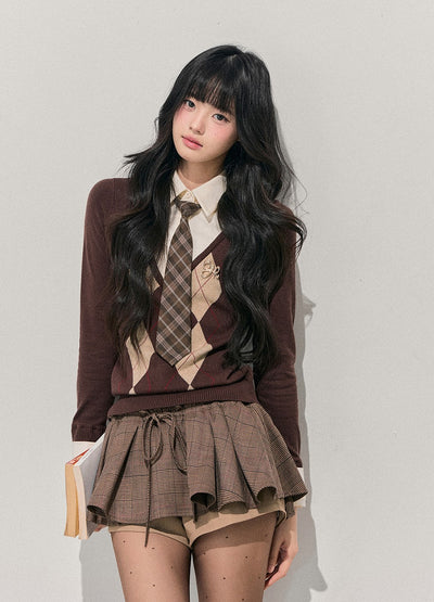 American Style Pleated Mini Skirt DIA0734