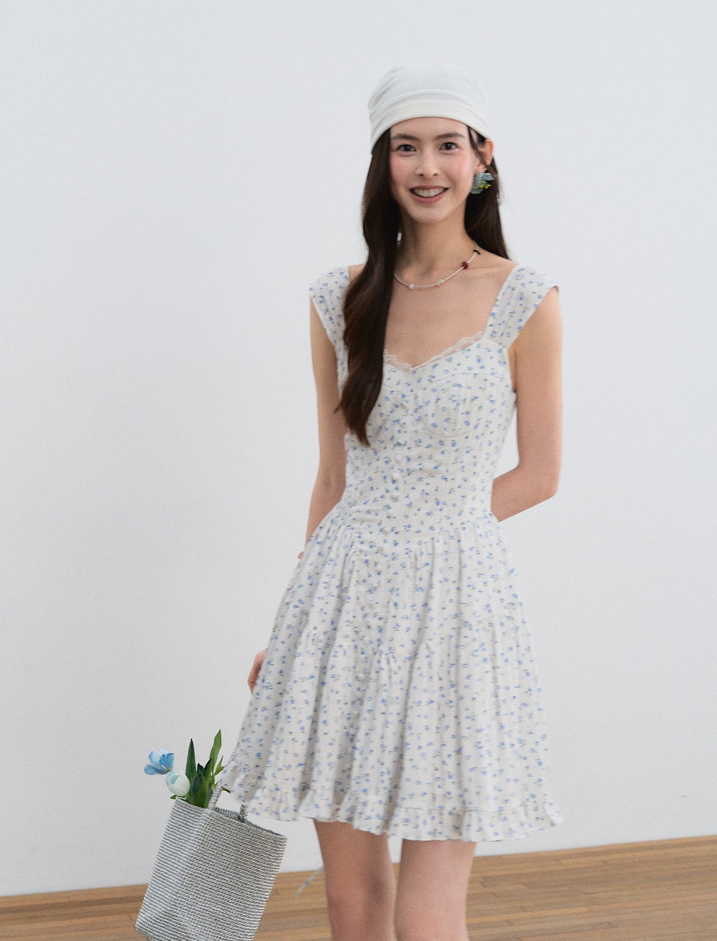 Romantic Slim Floral Lace Dress LAL0198