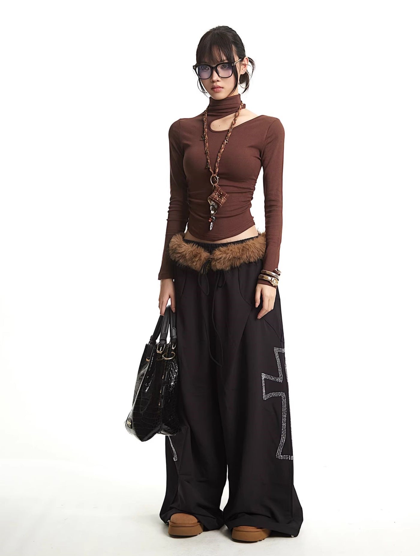 Slim Irregular Cut Long Sleeves T-Shirt UNC0311