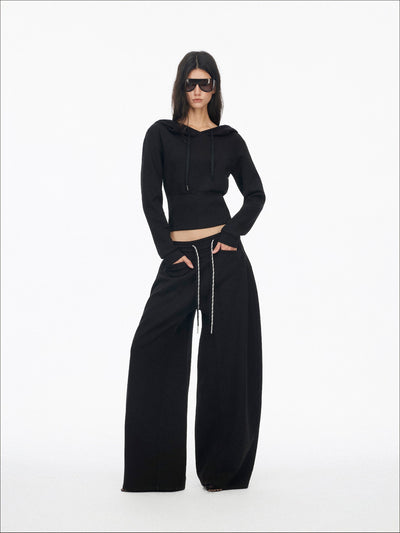 Classic Wide-Leg Drawstring Sweatpants SAL0197