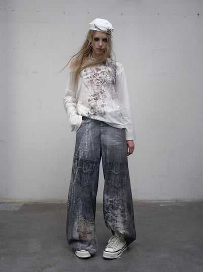 Punk One-shoulder Long-sleeved T-shirt NOR0169