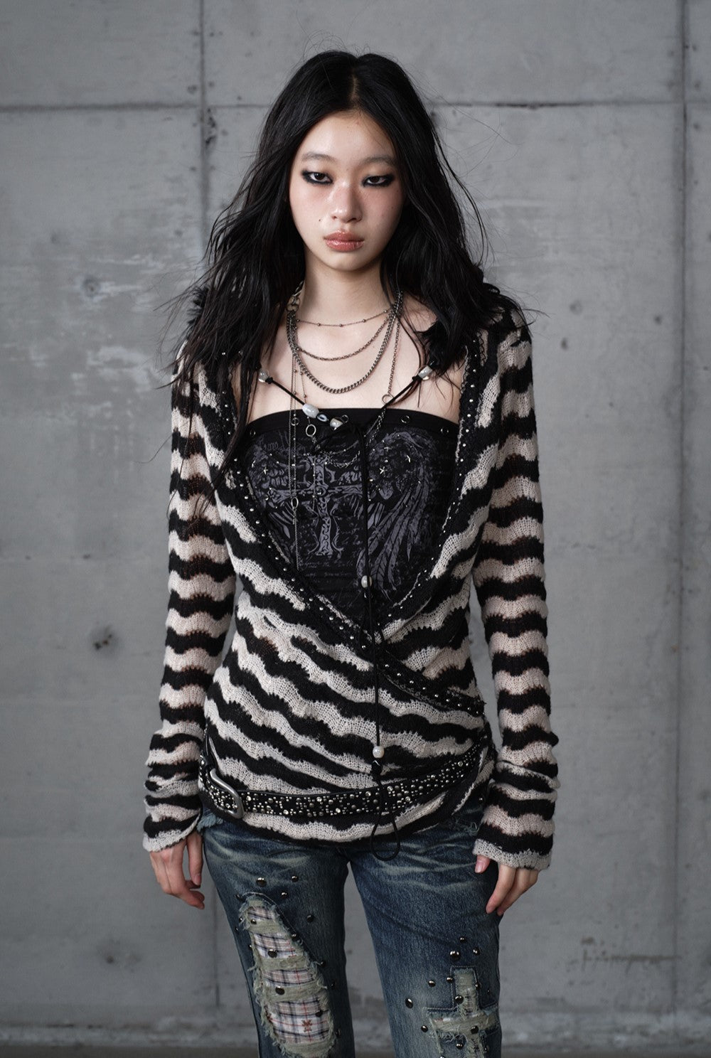 Lazy Style Striped Sweater NOR0194