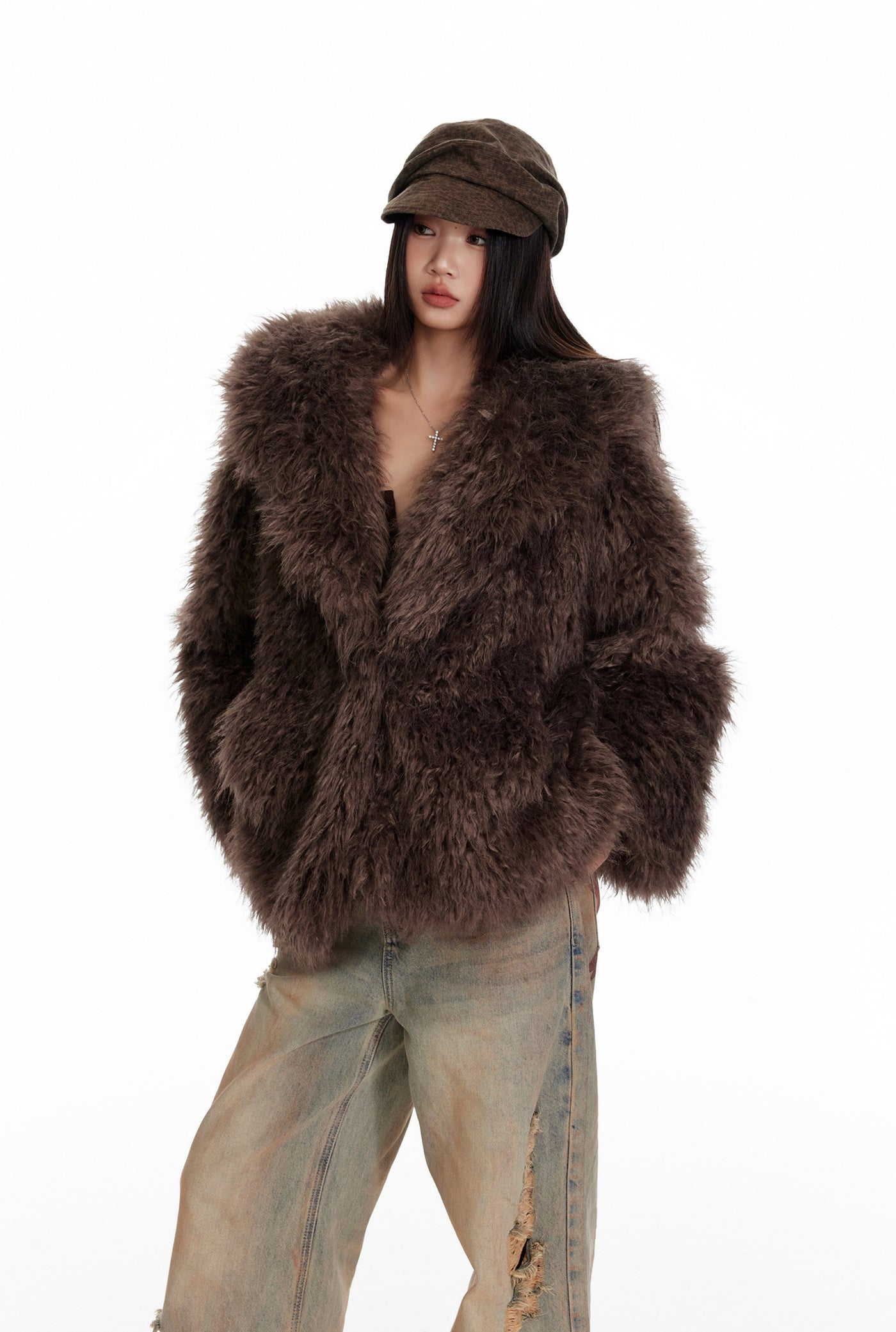 American Style Environmentally Friendly Fur Coat 4MU0086