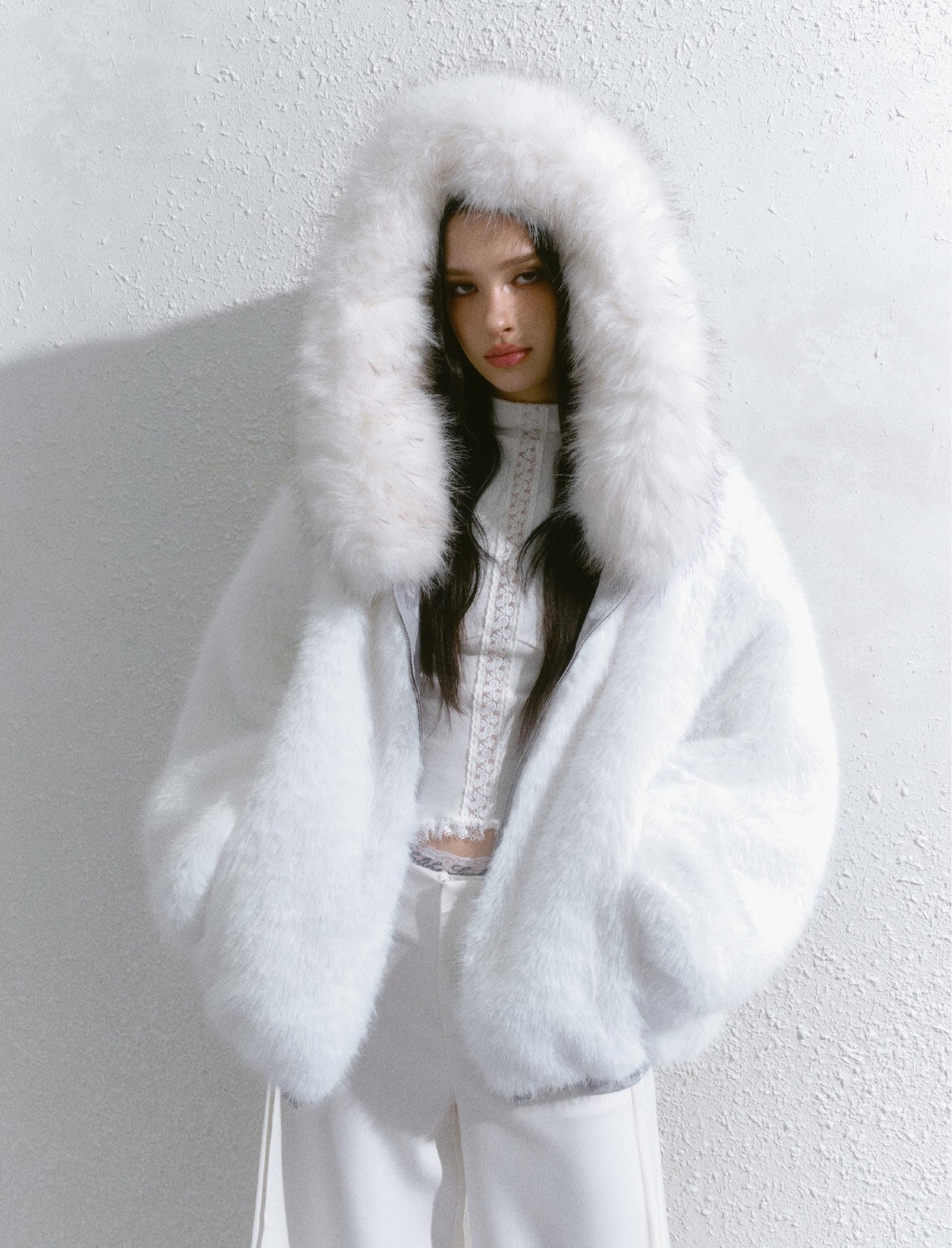 Patchwork Fur Print Reversible Short Coat SAL0193