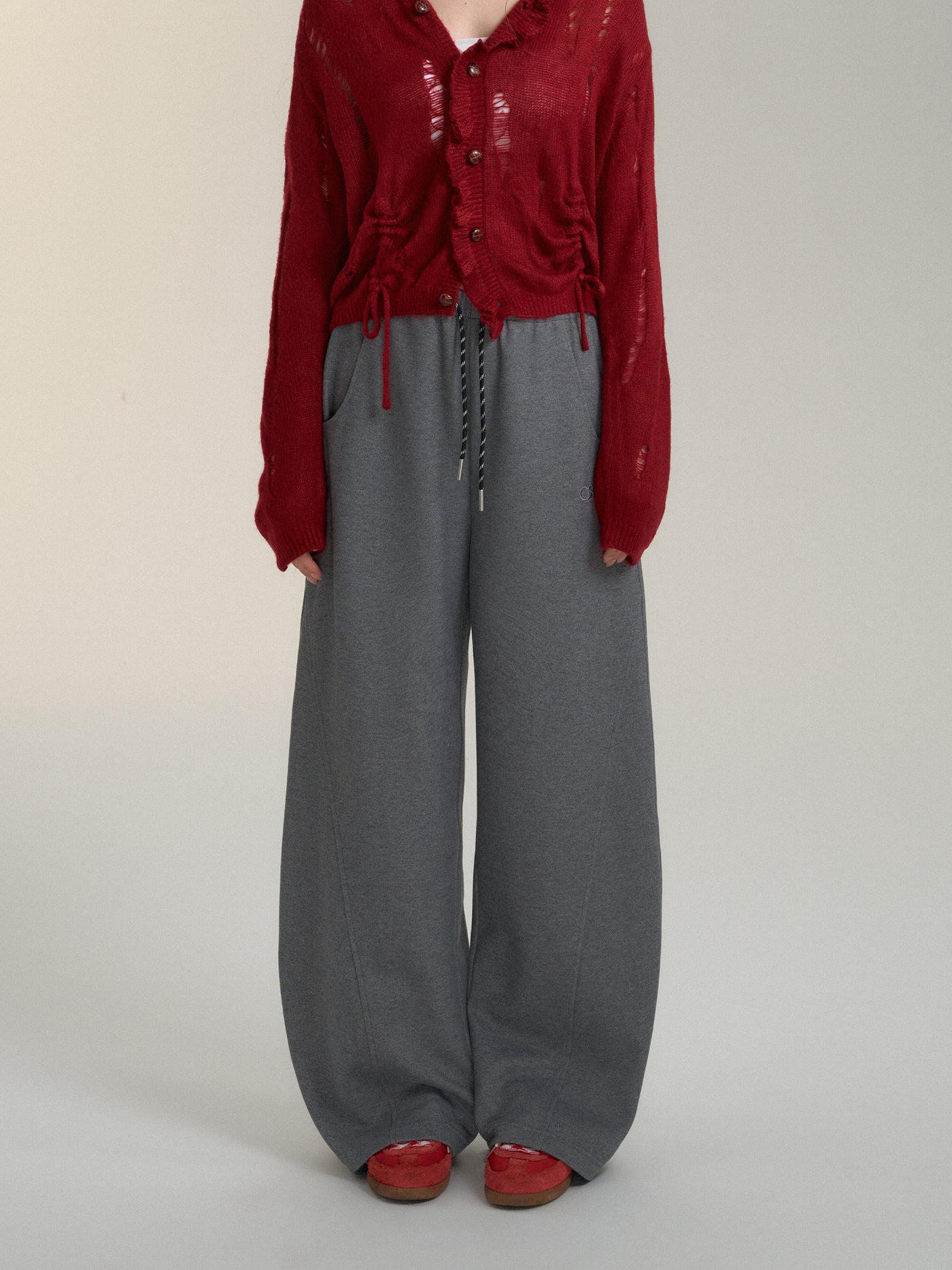 Contrast Color Drawstring Banana Pants SOM0117