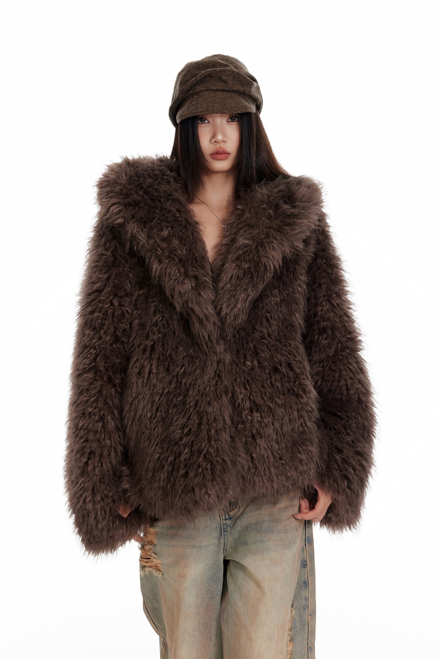 American Style Environmentally Friendly Fur Coat 4MU0086