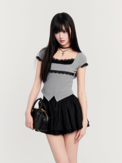 French Tie Suit Shirt/Skirt VOC0365