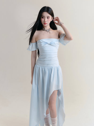 Cinderella Atmosphere One-shoulder Long Seaside Dress FRA0182