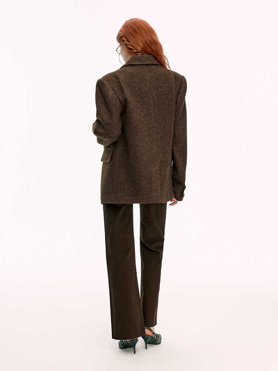 High-end Brown Suit Jacket WOO0143