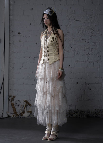 Star Multi-layered Mesh Cake Skirt NOR0182
