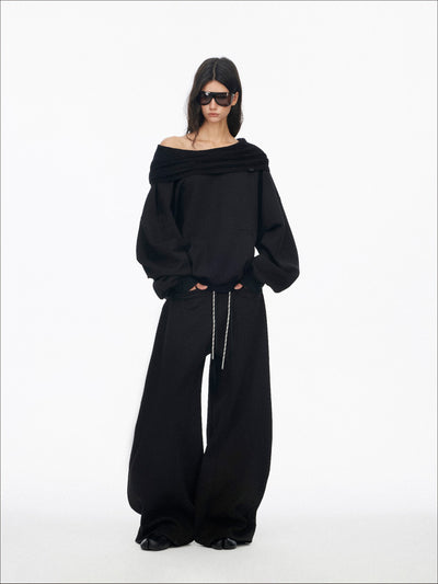 Classic Wide-Leg Drawstring Sweatpants SAL0197