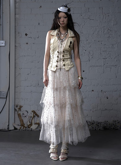 Star Multi-layered Mesh Cake Skirt NOR0182