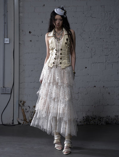Star Multi-layered Mesh Cake Skirt NOR0182