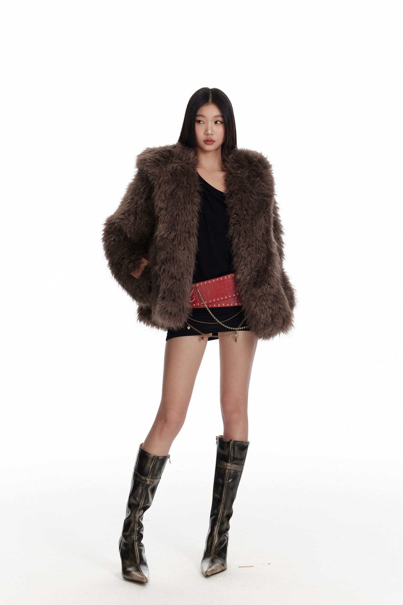 American Style Environmentally Friendly Fur Coat 4MU0086