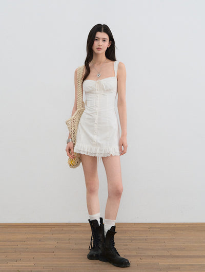 Romantic Suspender Short Dress LAL0195
