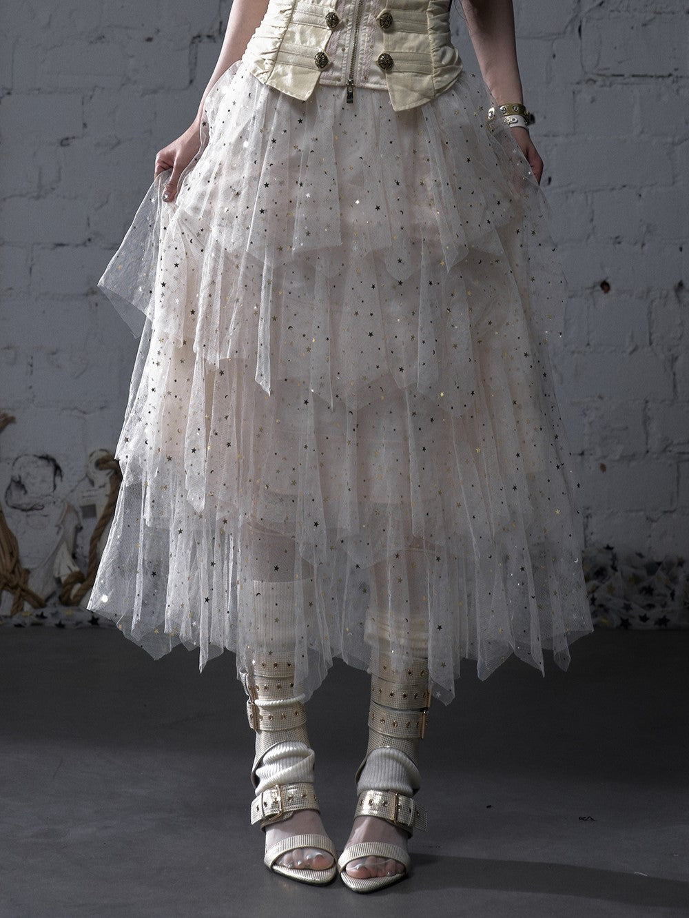 Star Multi-layered Mesh Cake Skirt NOR0182