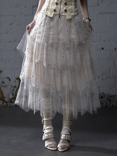 Star Multi-layered Mesh Cake Skirt NOR0182