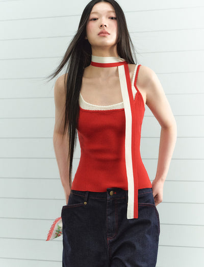 Fake Two-piece Splicing Camisole LAL0204