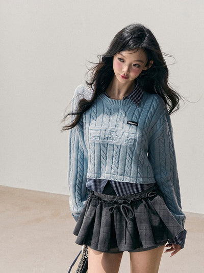 American Style Pleated Mini Skirt DIA0734