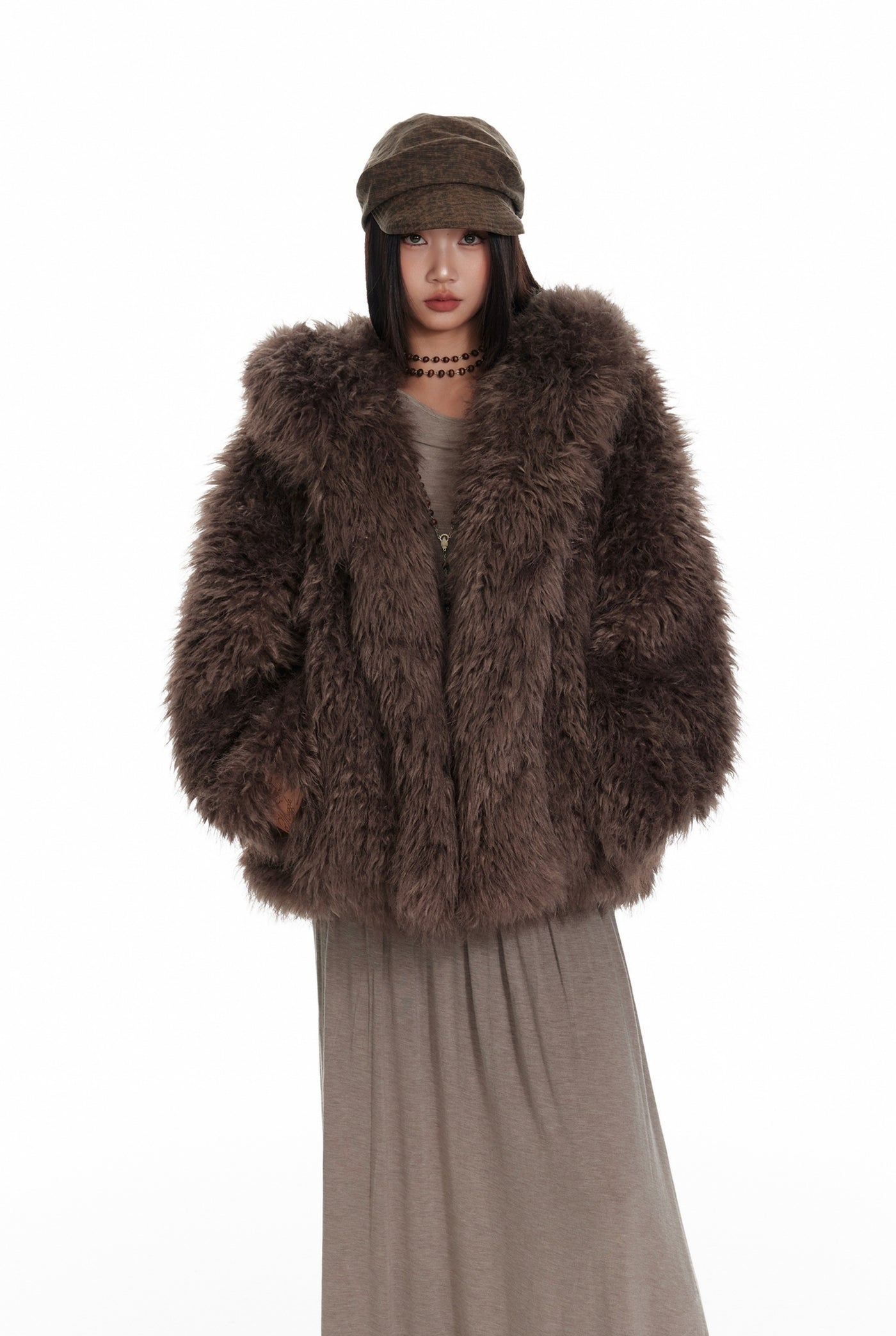 American Style Environmentally Friendly Fur Coat 4MU0086