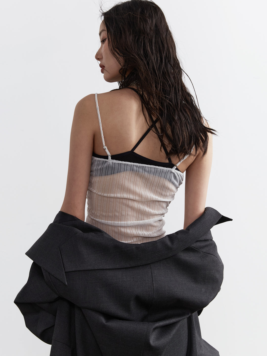 Ruffle Versatile Cropped Stretch Camisole JNY0127 – Young