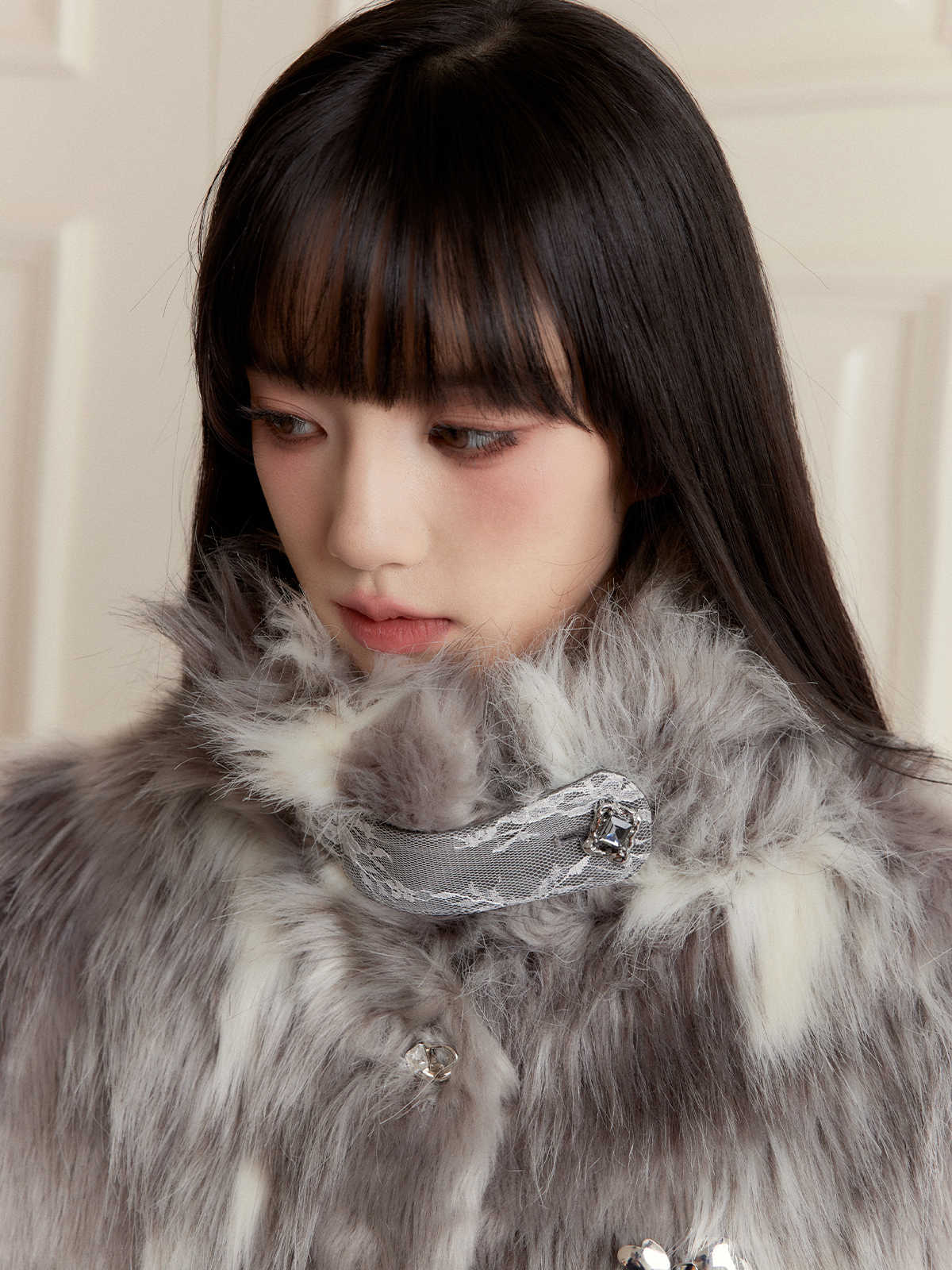 Chaebol Lady Fluffy Fur Coat FRA0250