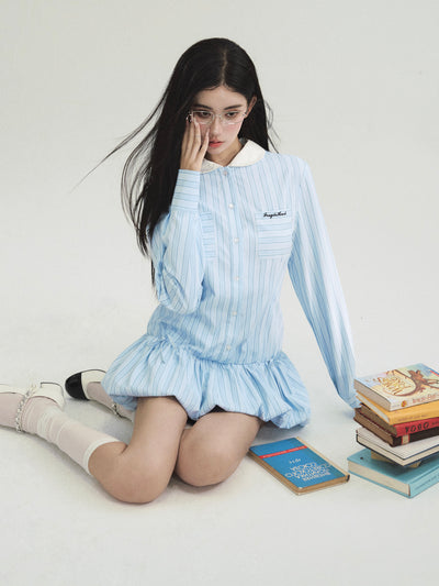 College Style Shirt Dress/Shorts FRA0198