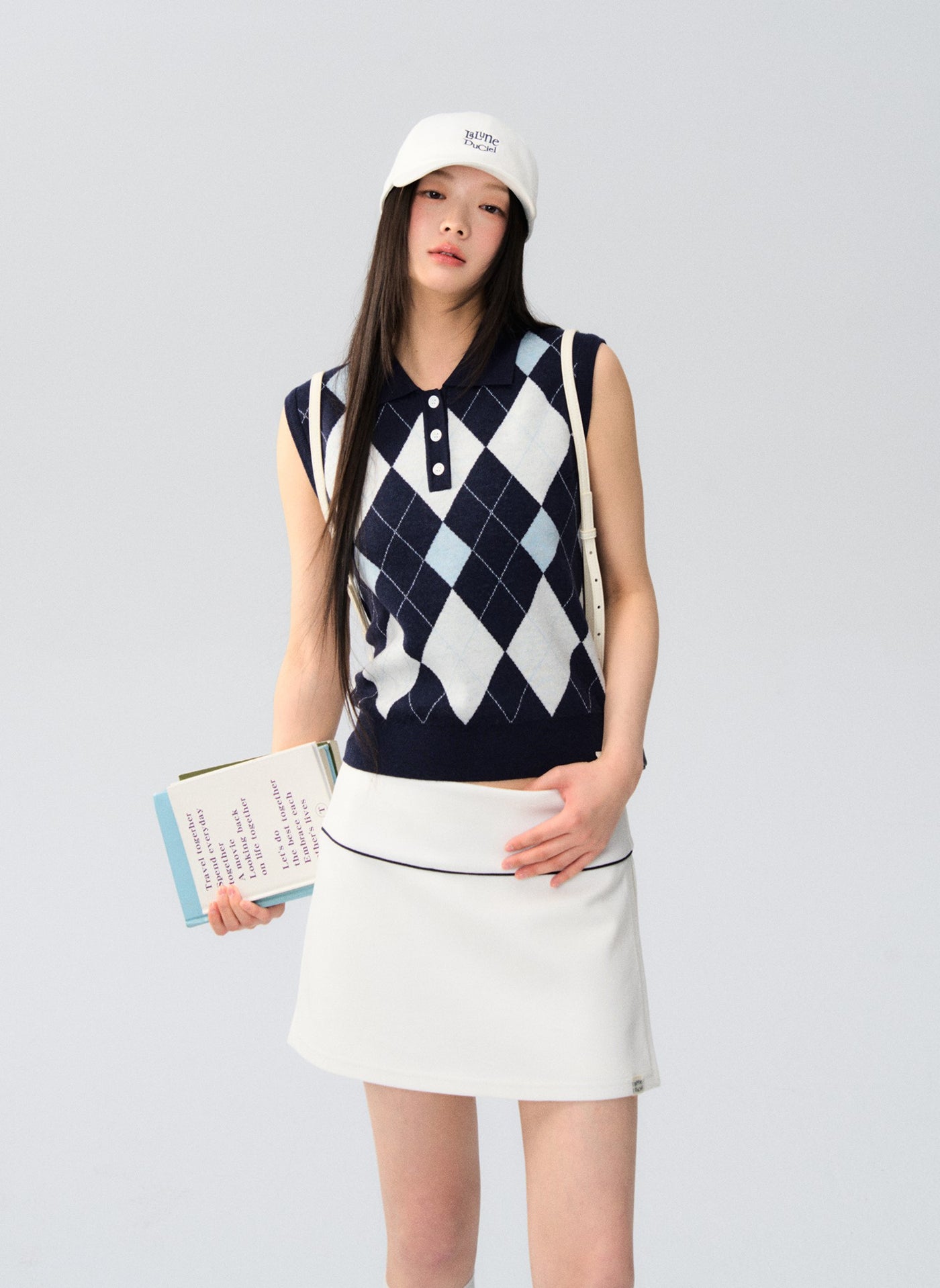Diamond Lapel Knitted Vest LAL0174