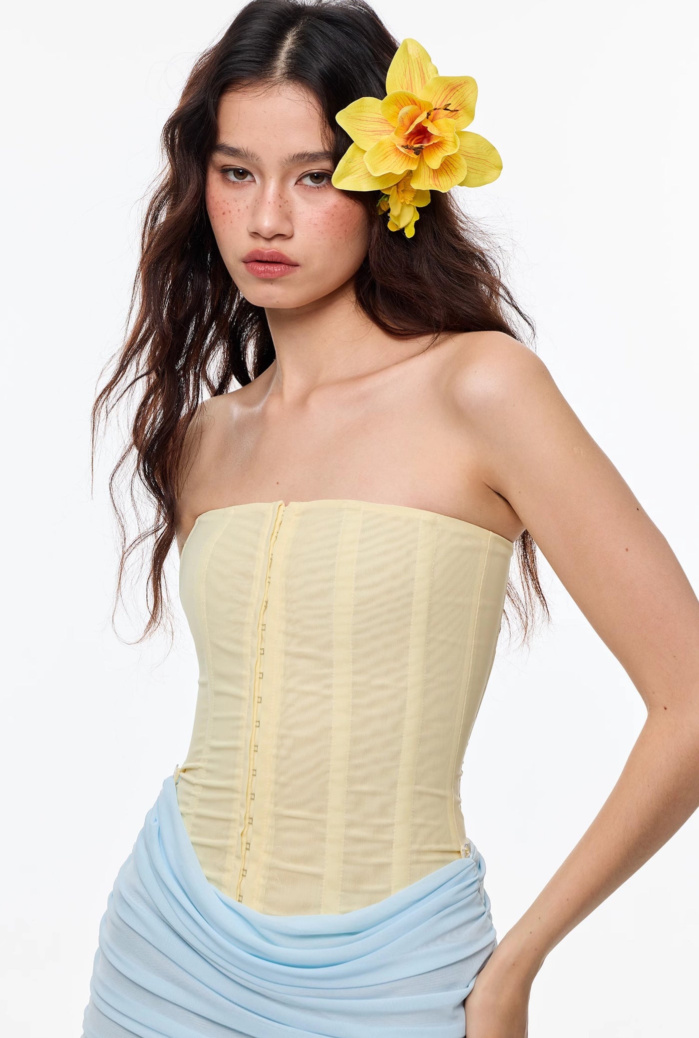 Mesh Fishbone Corset Dress 4MU0141