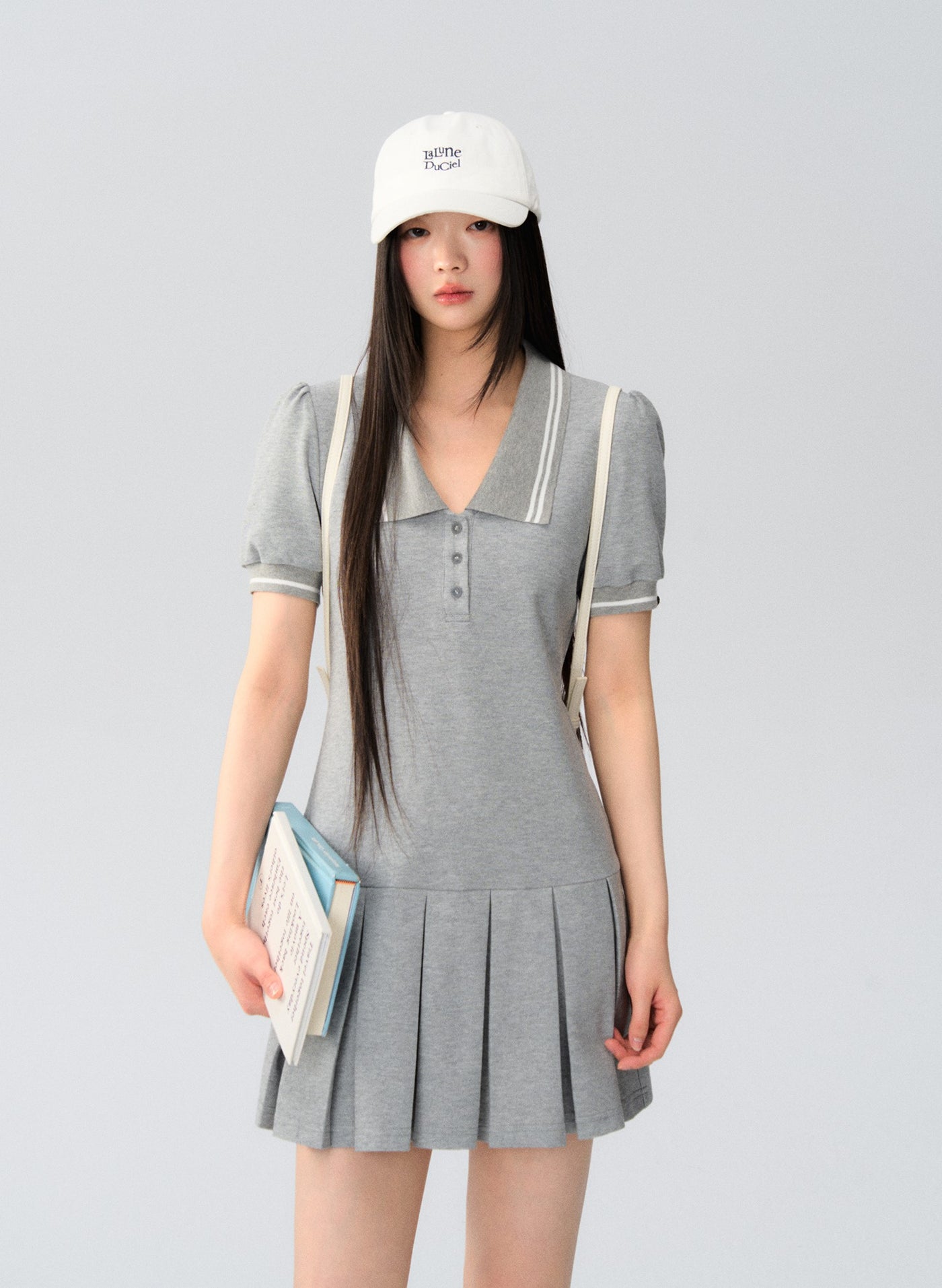 Puff Sleeve I-shaped Dress LAL0176