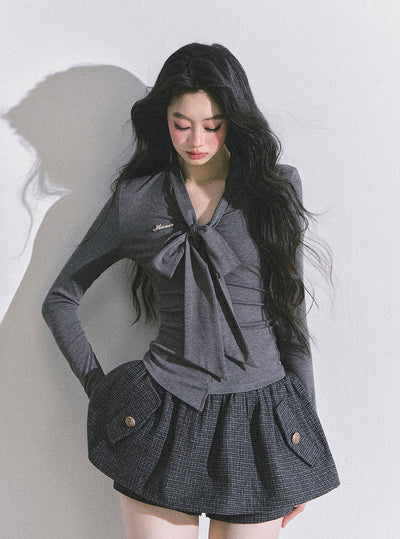 Plaid Puffy Skirt Pants DIA0583