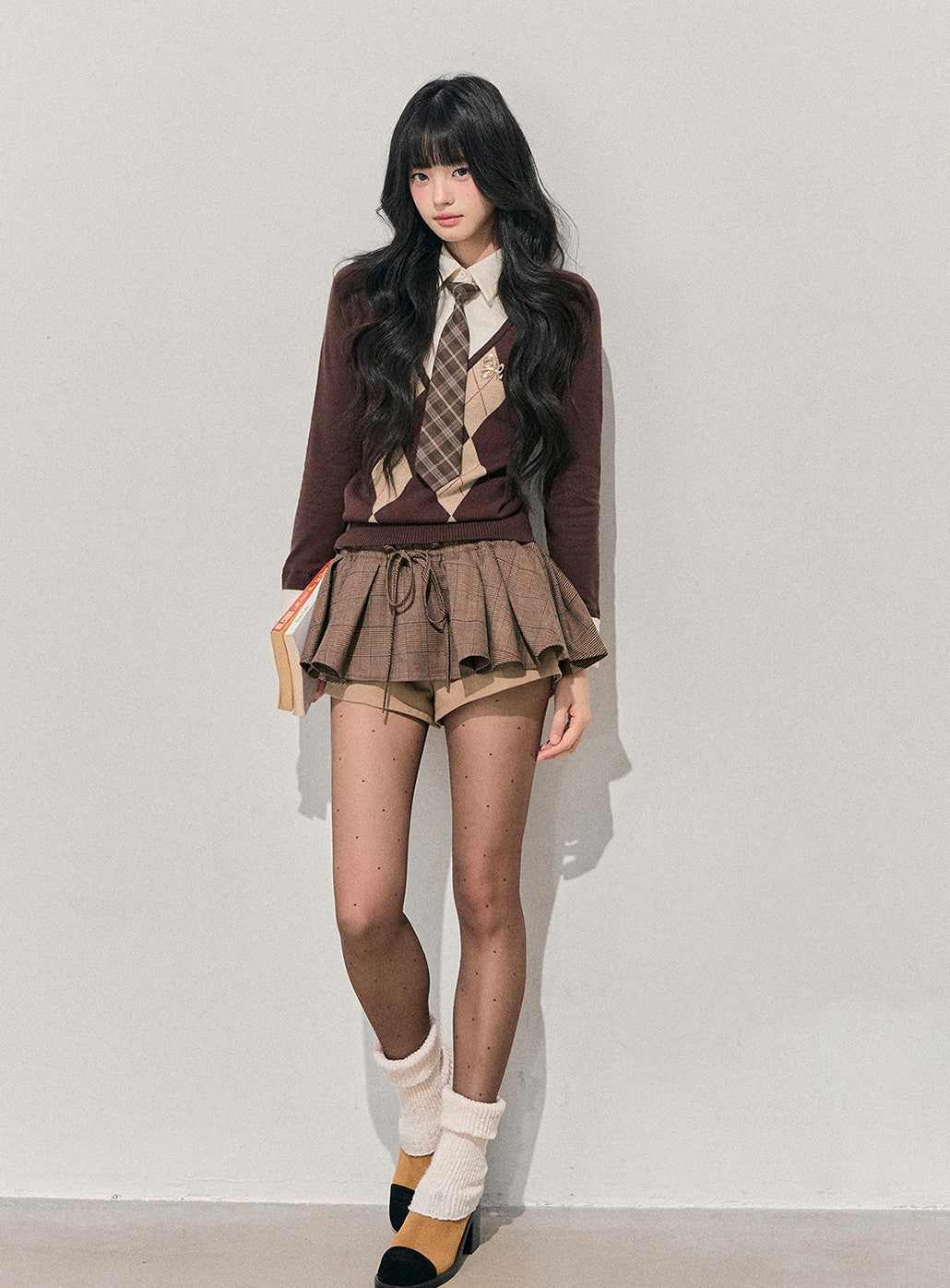 American Style Pleated Mini Skirt DIA0734