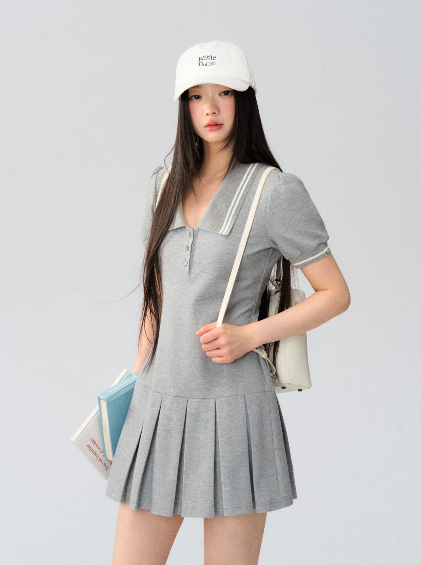 Puff Sleeve I-shaped Dress LAL0176