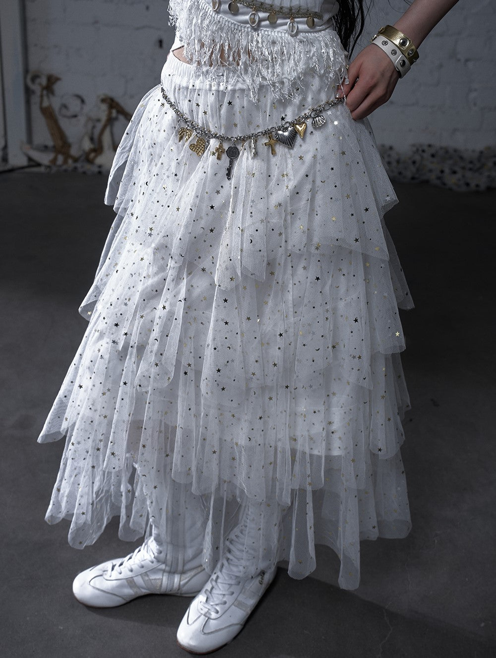 Star Multi-layered Mesh Cake Skirt NOR0182