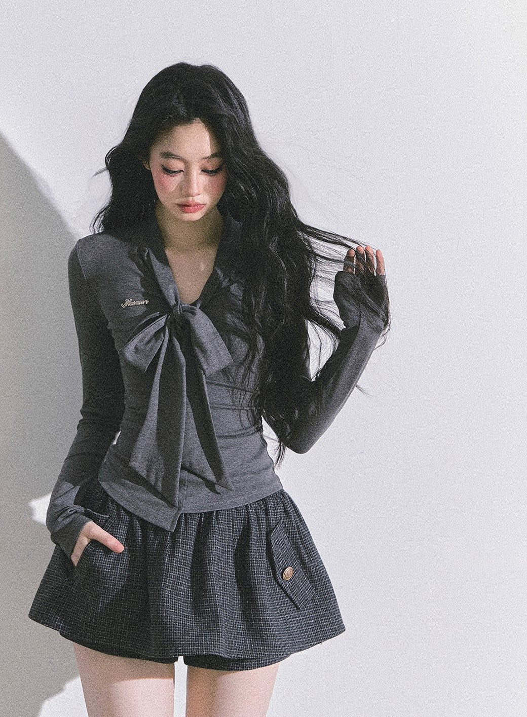 Plaid Puffy Skirt Pants DIA0583