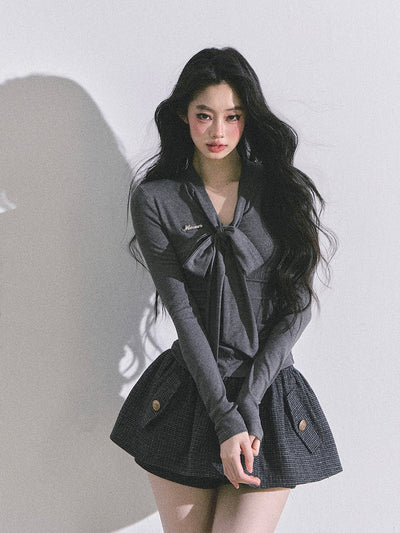 Plaid Puffy Skirt Pants DIA0583