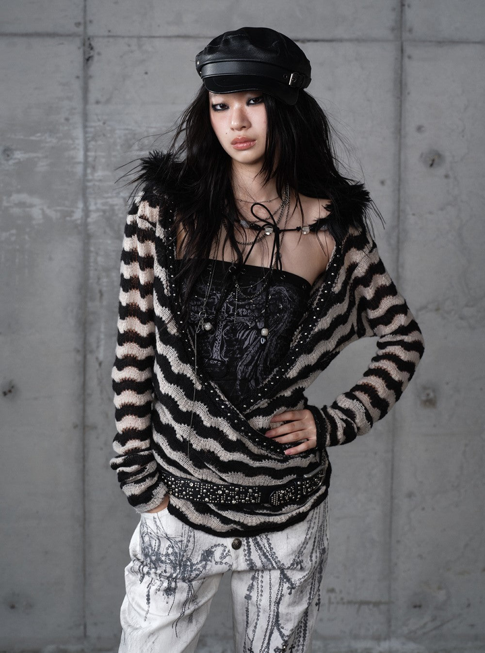 Lazy Style Striped Sweater NOR0194