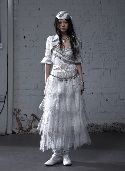 Star Multi-layered Mesh Cake Skirt NOR0182