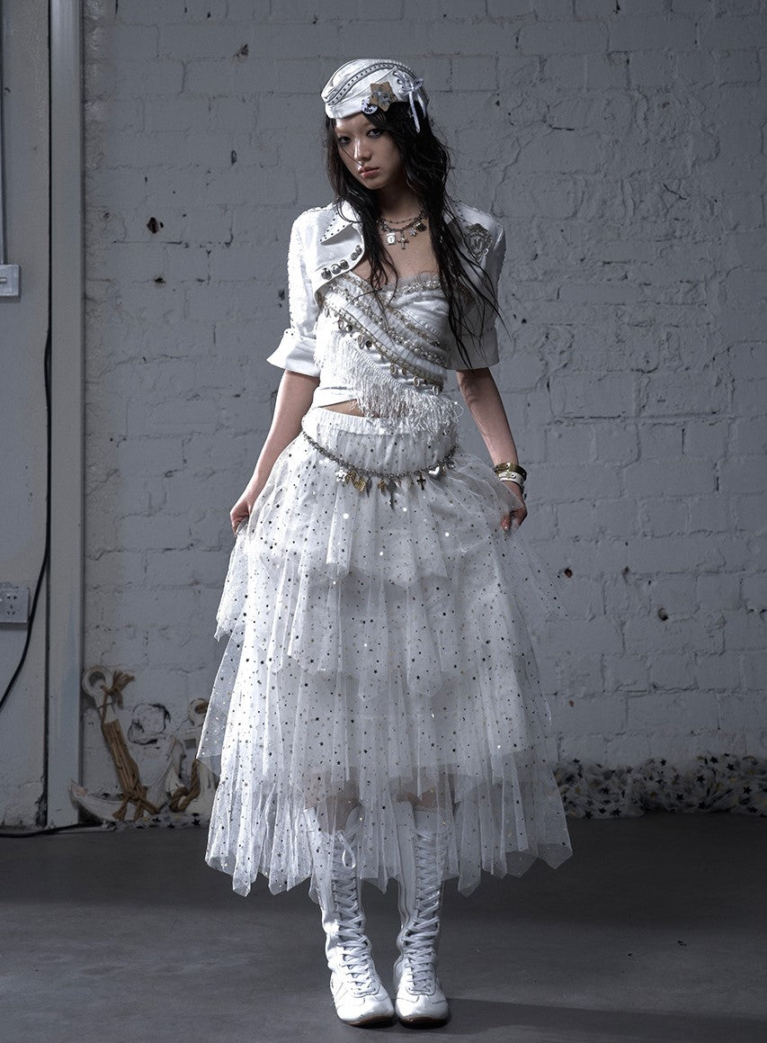 Star Multi-layered Mesh Cake Skirt NOR0182