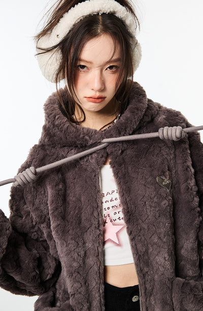 Fur High-grade Casual Cotton Jacket VIA0140