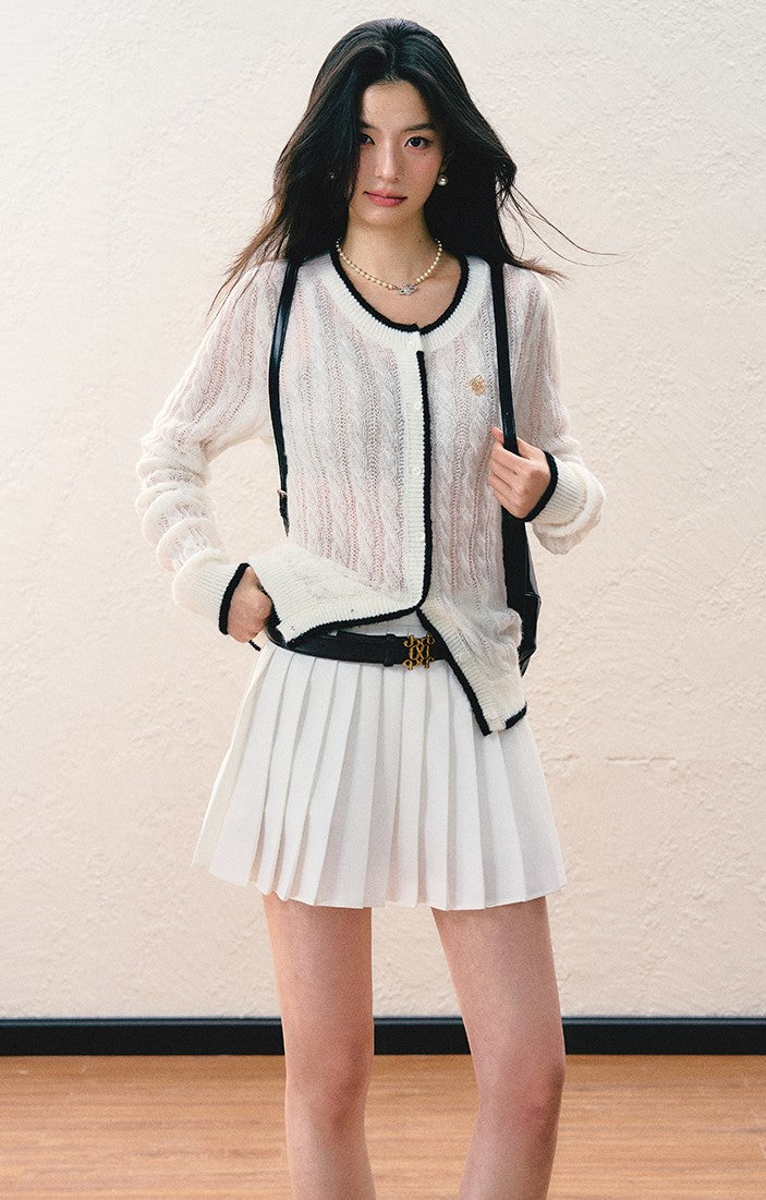 French Style Knitted Cardigan/Skirt SHI0060