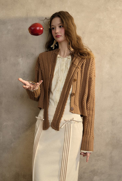 Wool Fabric Hooded Knitted Cardigan GRO0091