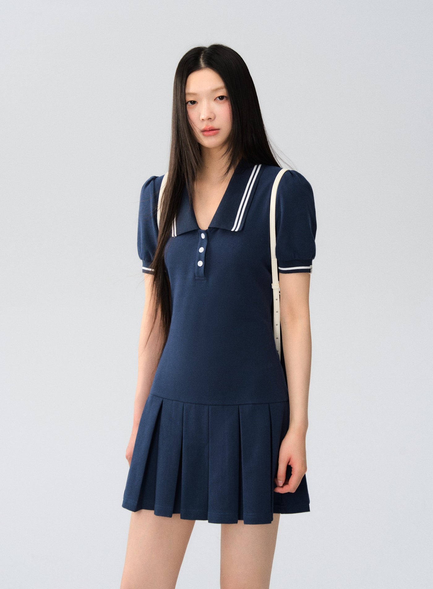 Puff Sleeve I-shaped Dress LAL0176