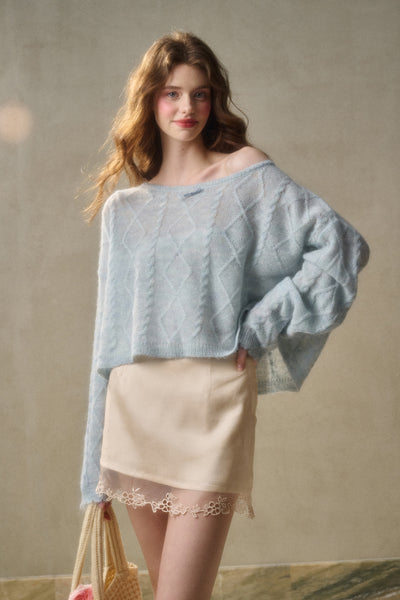 Fairy Embroidered Lace Satin Skirt GRO0108