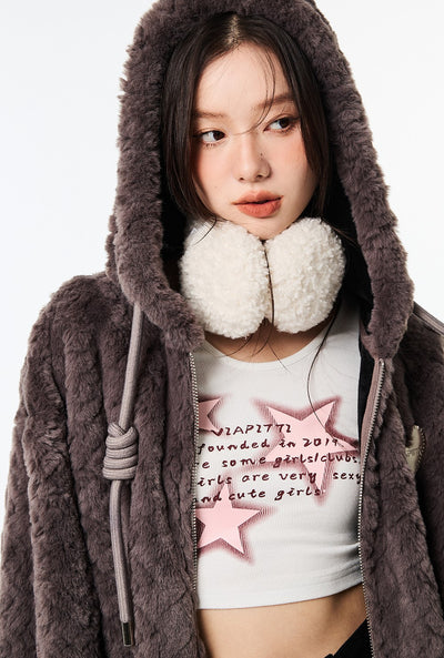 Fur High-grade Casual Cotton Jacket VIA0140